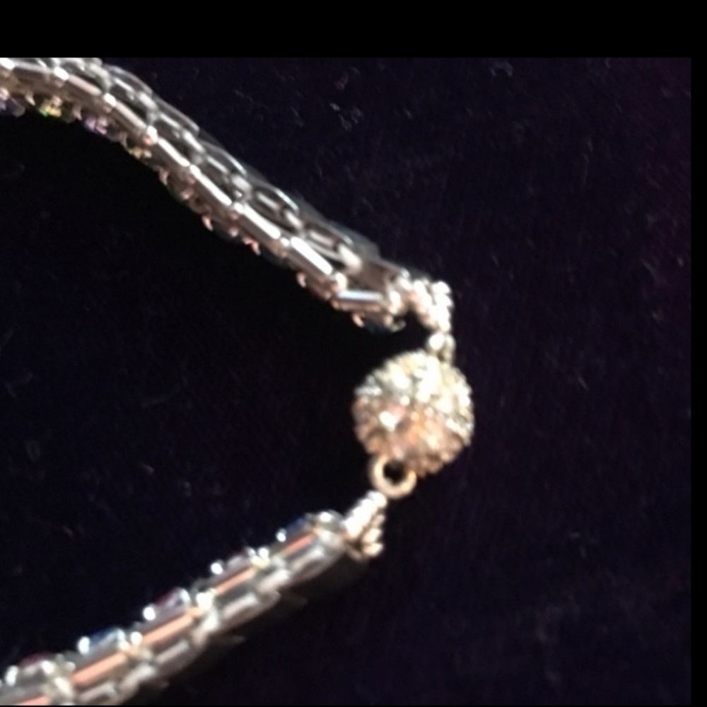 Handcrafted New! 6 1/2” Princess Kate Rhinestone Bracelet - Picture 4 of 7